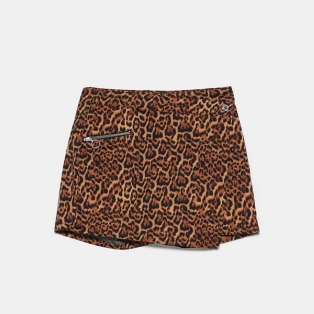 ZARA BNWT Animal Print Skort